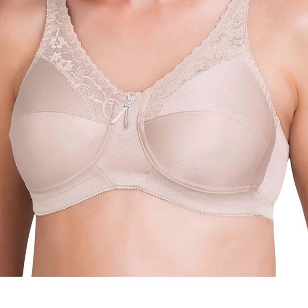 TRULIFE Elegant Lace Trim Beige Bra